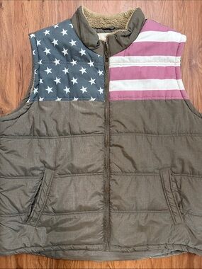 Weatherproof Fleece Lined Puffer Vest - XXL